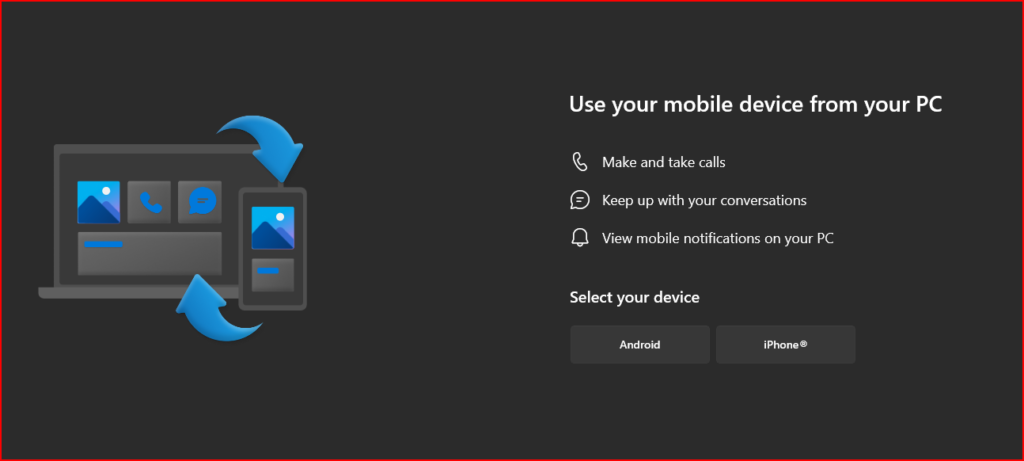 Phone link su Windows 11